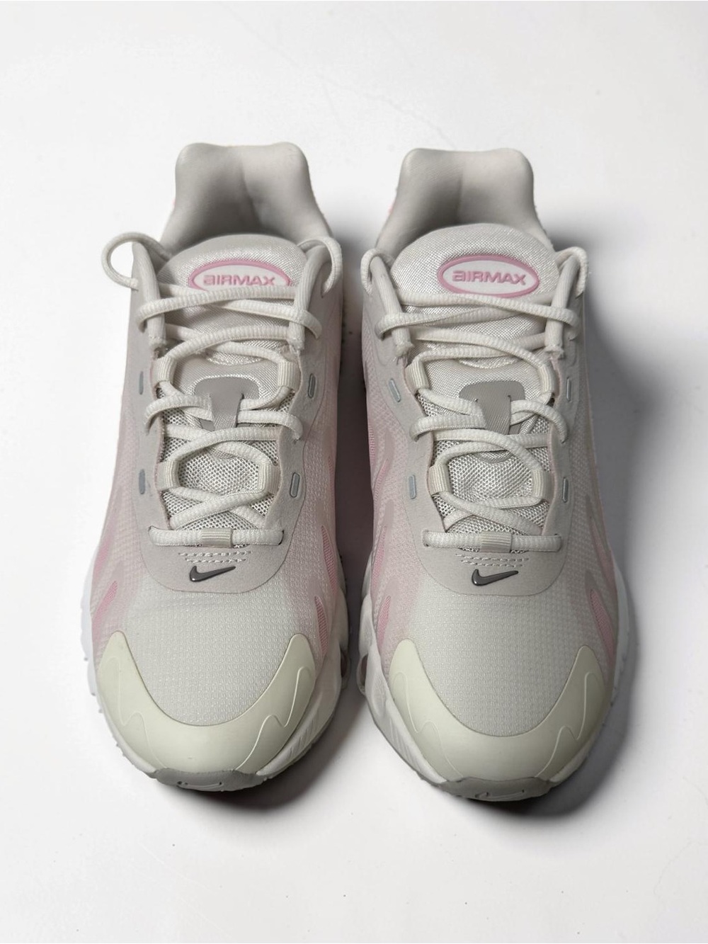 Nike Women's Air Max Sneakers - Light Gray with Pink Accents